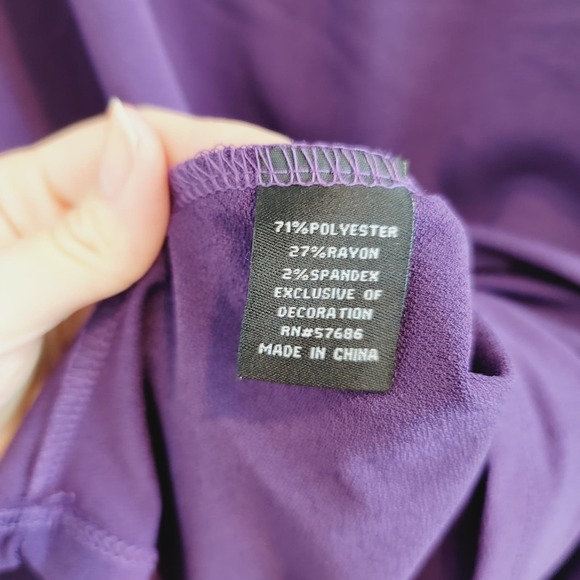 NWT Louise Paris Imperial Purple Blouse Top Women's Size 3X - Picture 4 of 8